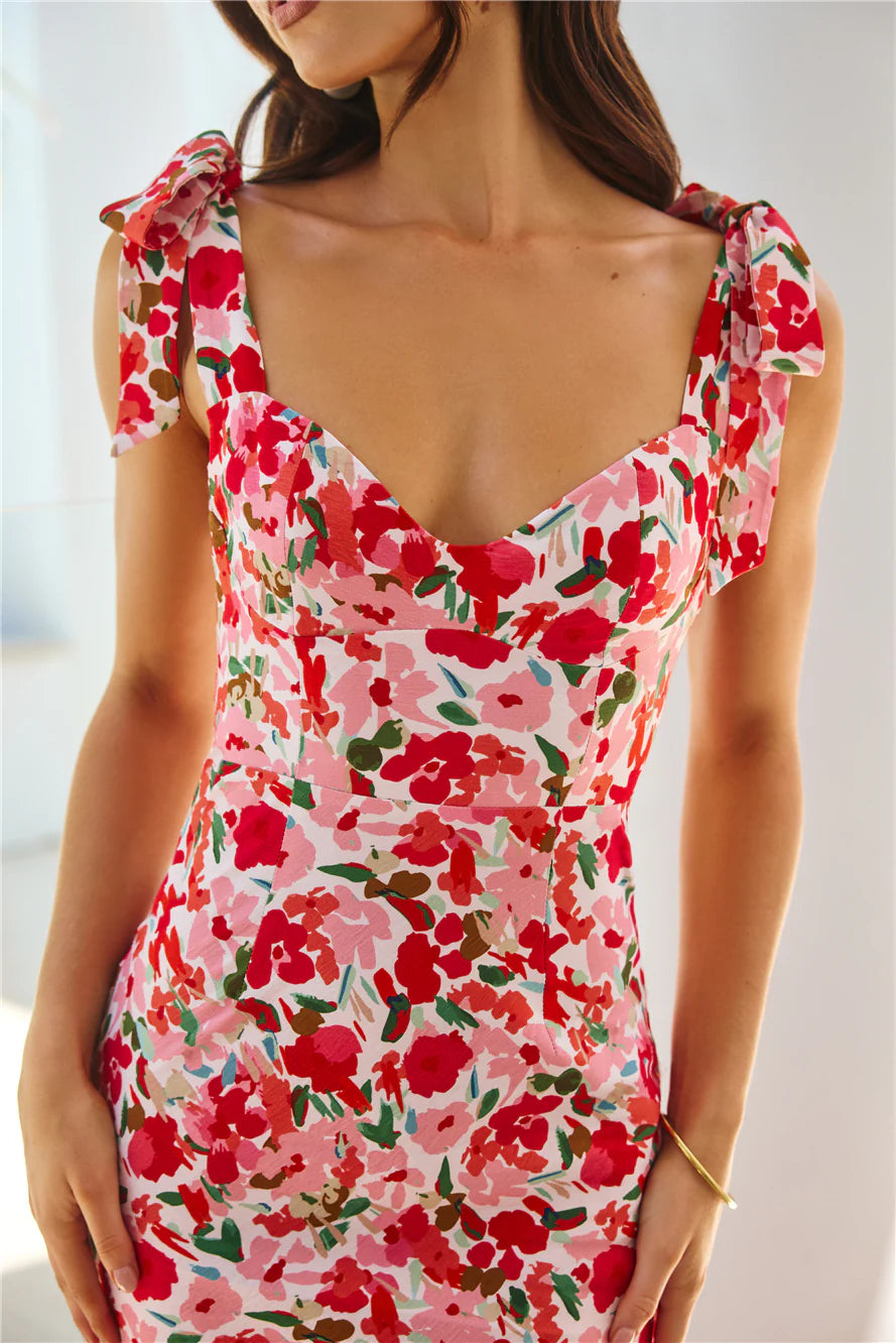 Dressed In Petals Maxi Dress Print
