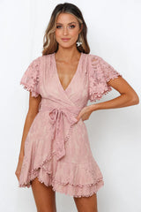Darling Days Dress Blush Beige