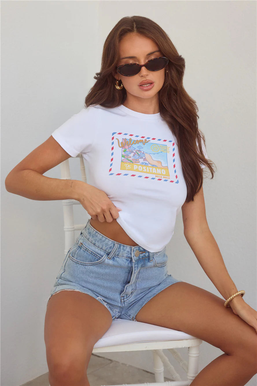 BASE You've Got Mail Baby Tee Positano Postcard