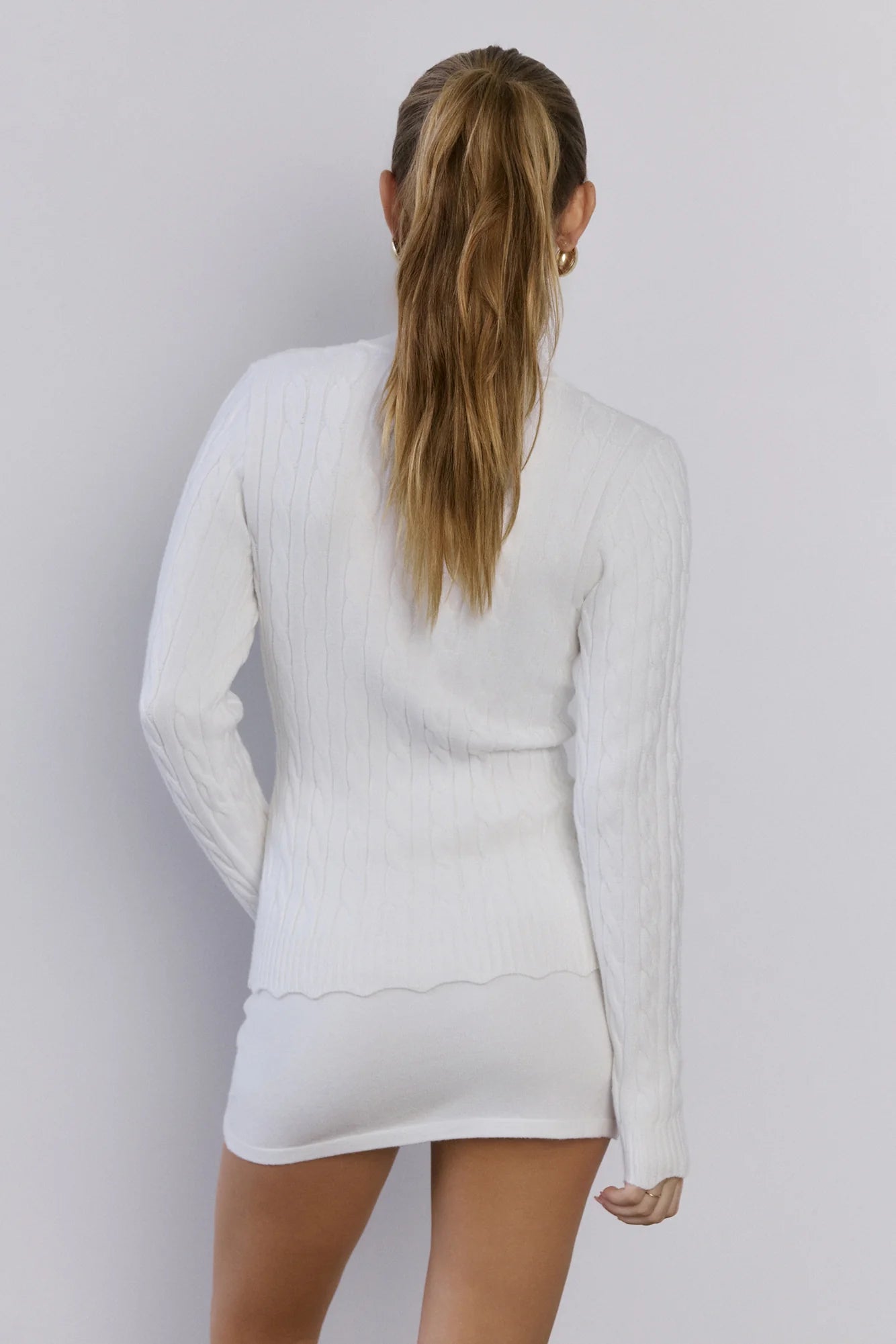 Winter Magic Knit Skort White