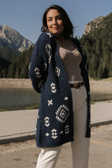 Missoula Oversized Cardigan | Navy + Ivory