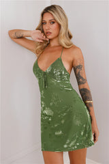 They All Know Me Mini Dress Green