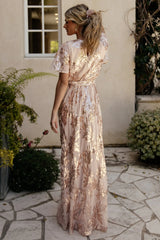 Muse Sequin Maxi Dress | Rose Gold