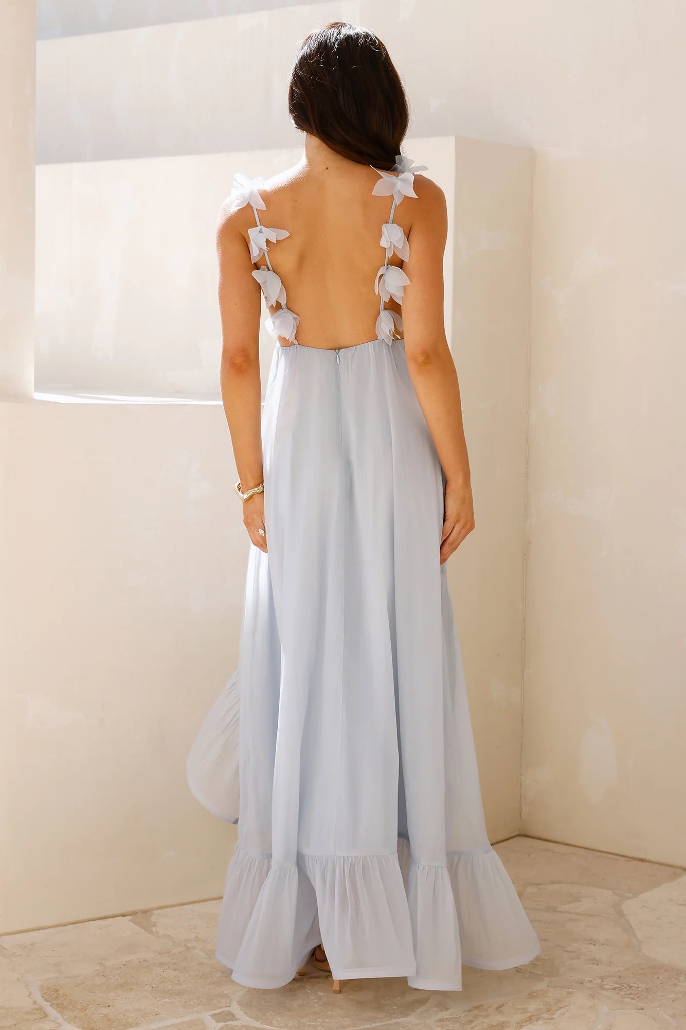 Floating On Florals Maxi Dress Blue