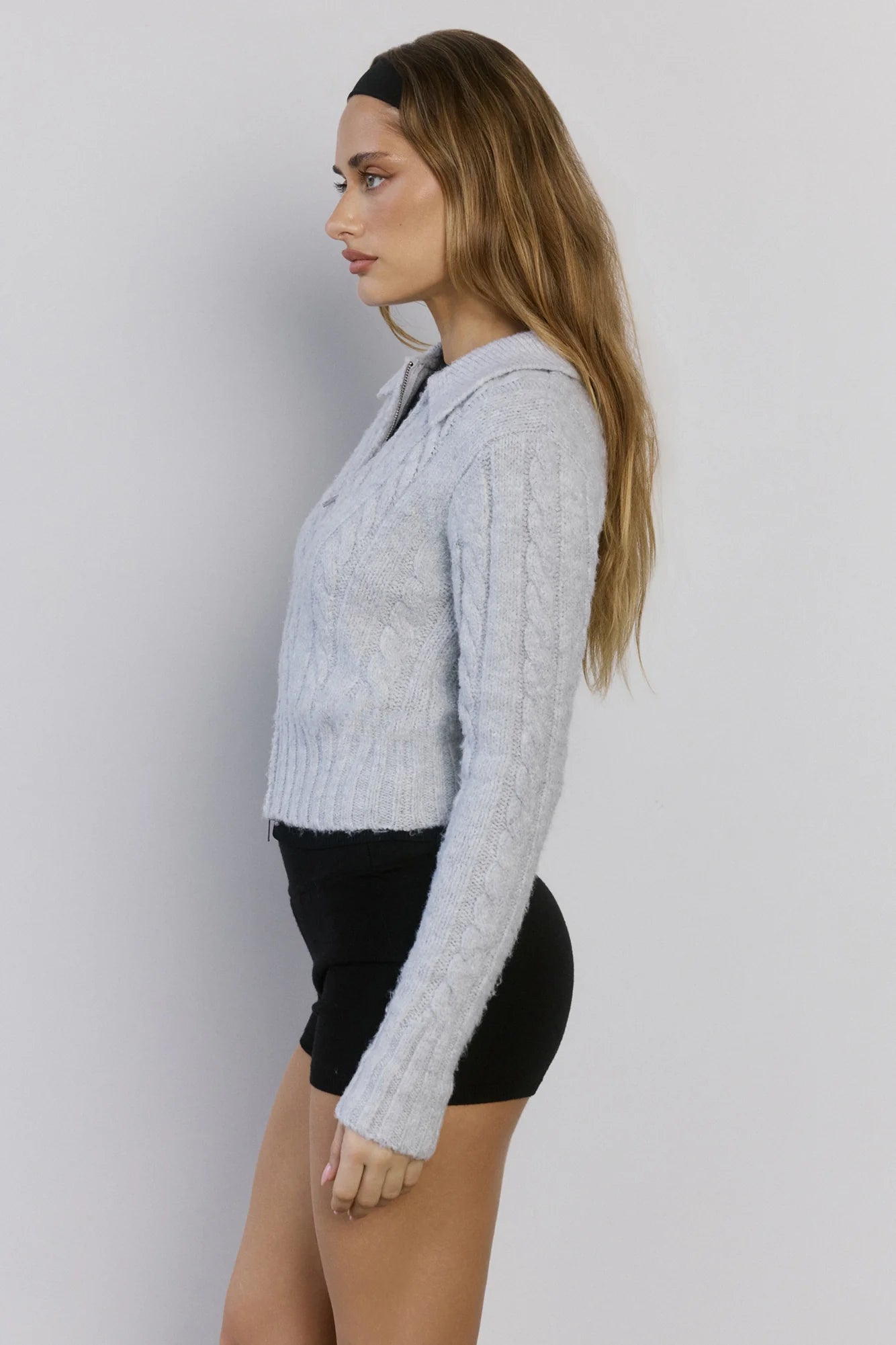 Winter Love Story Cable Knit Cardigan Grey