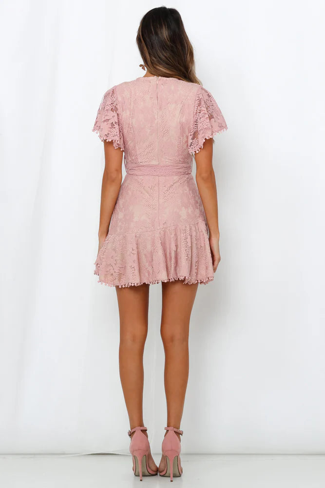 Darling Days Dress Blush Beige