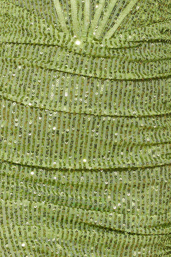 Accented Times Sequin Dress Green