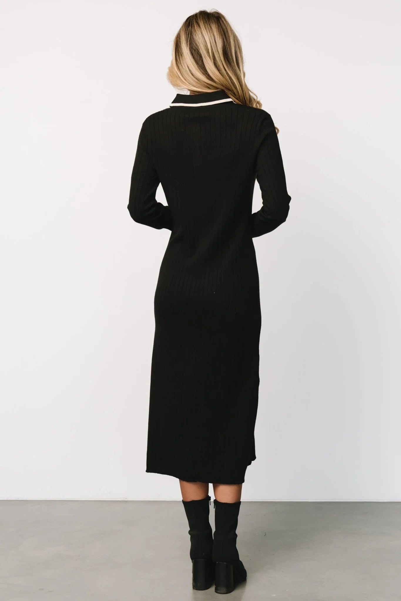 Shantel Polo Dress | Black + Cream