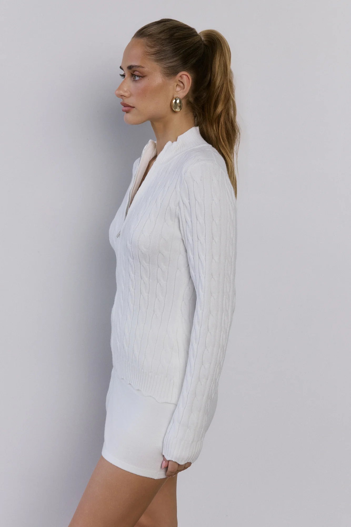 Winter Magic Knit Skort White