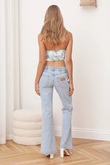 WRANGLER Lou Lou Bells Flared Jeans Desire Blue