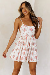 Girl Of Charm Mini Dress Cream
