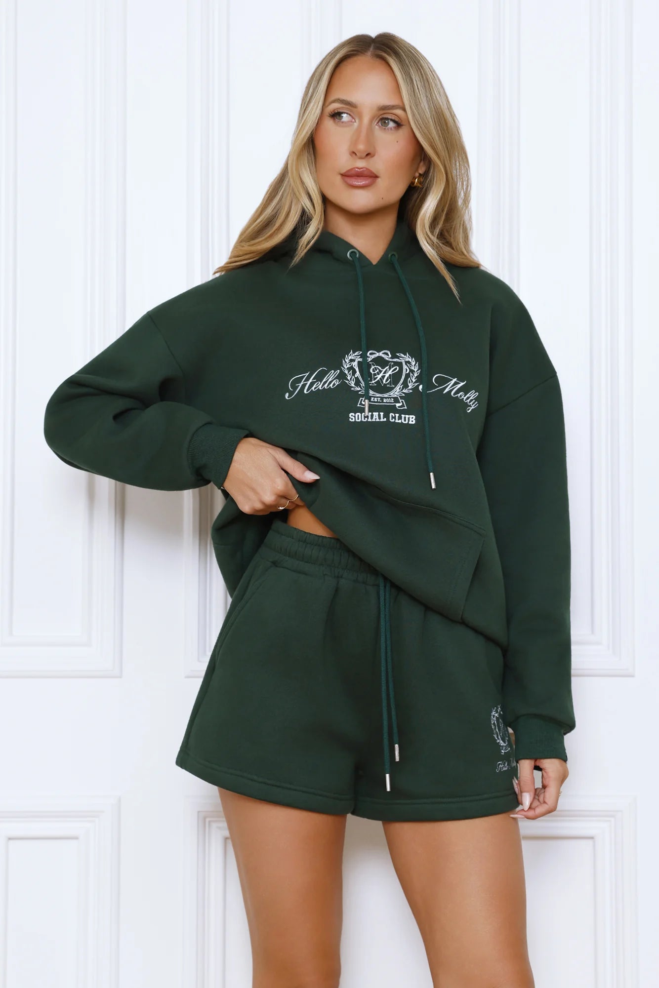BASE Emblem Sweat Shorts Green