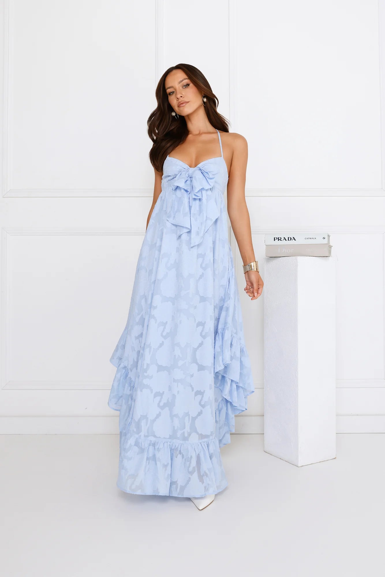 Falling Clouds Maxi Dress Blue