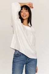 Aya Woven Top | Off White