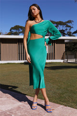 Cosmic Skies Midi Dress Green