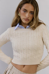The Exclusive Cable Knit Sweater Cream