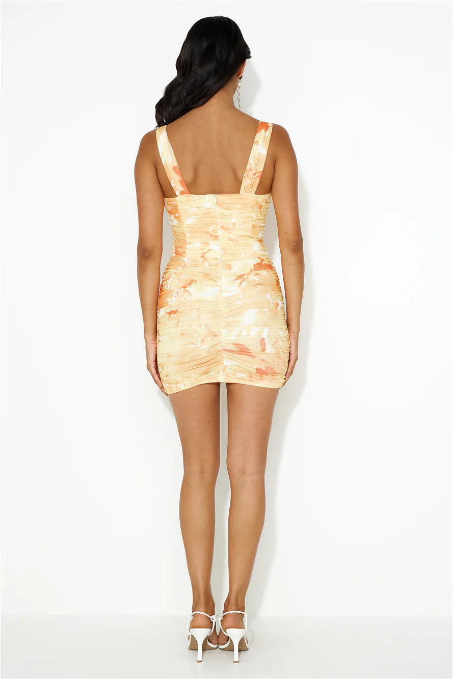 Fire 'Fit Mesh Mini Dress Orange