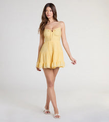 Spring Forward Strappy Back Skater Dress