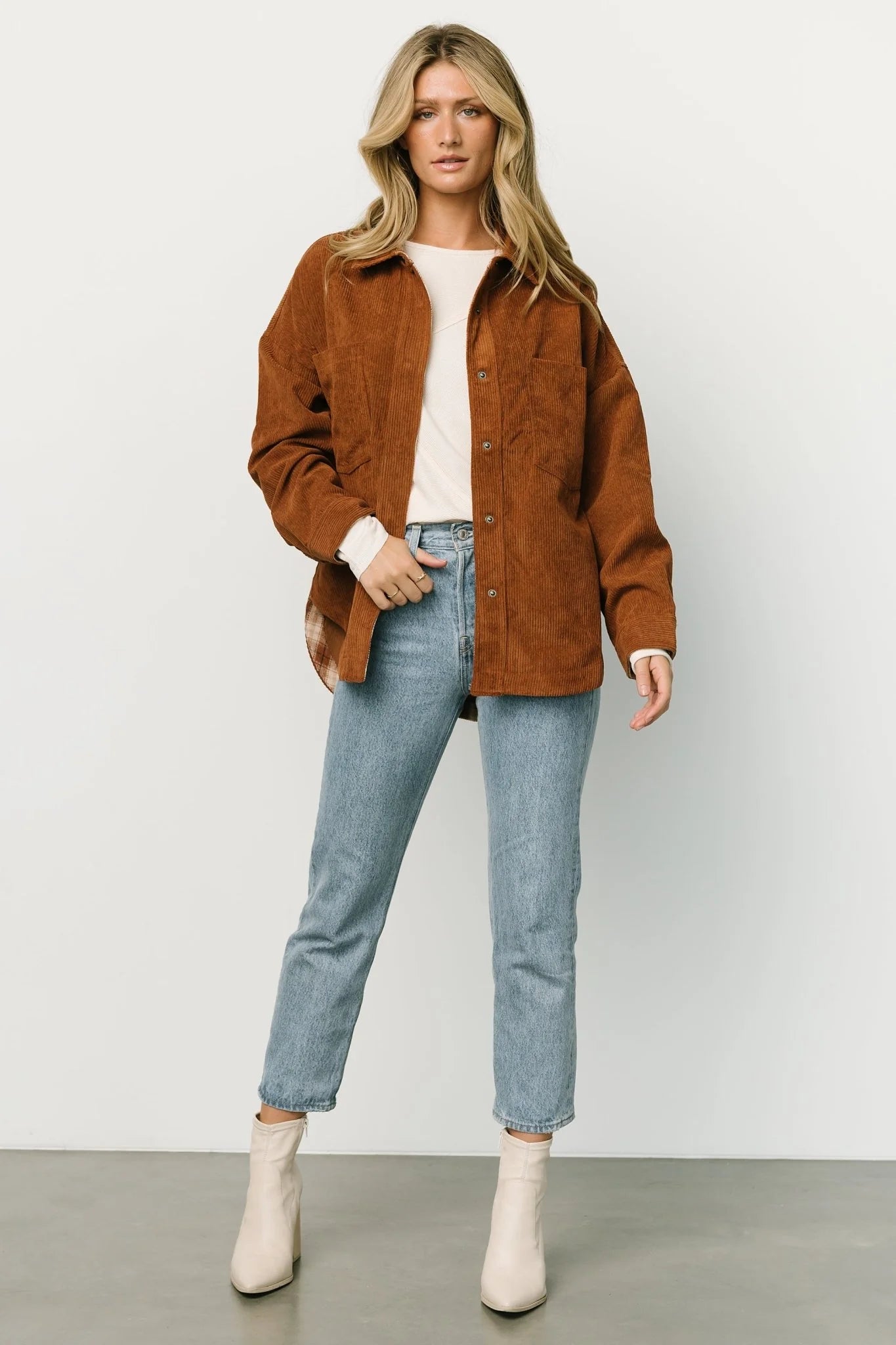 Davis Corduroy Shacket | Spice