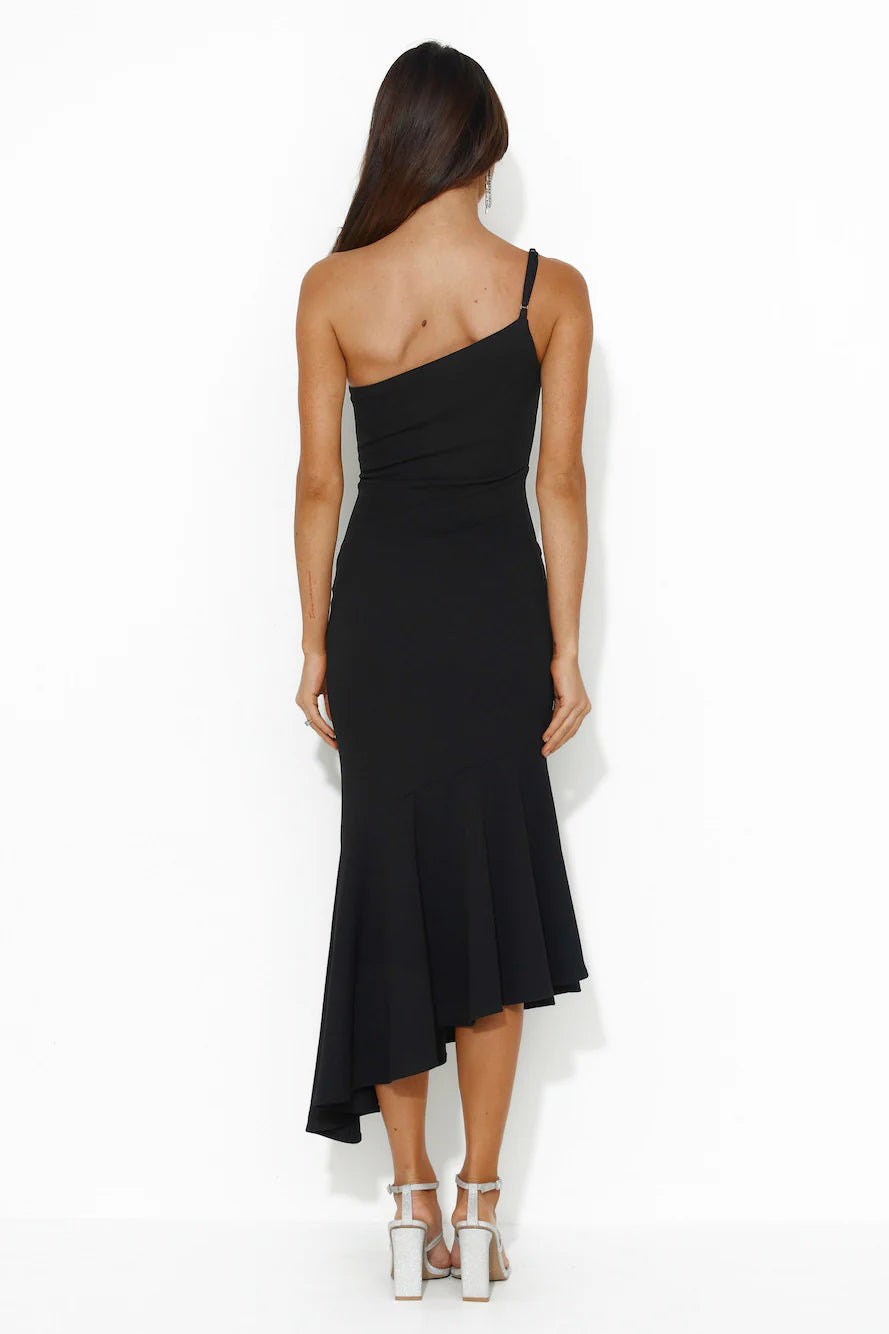 Find Me Partying Midi Dress Black