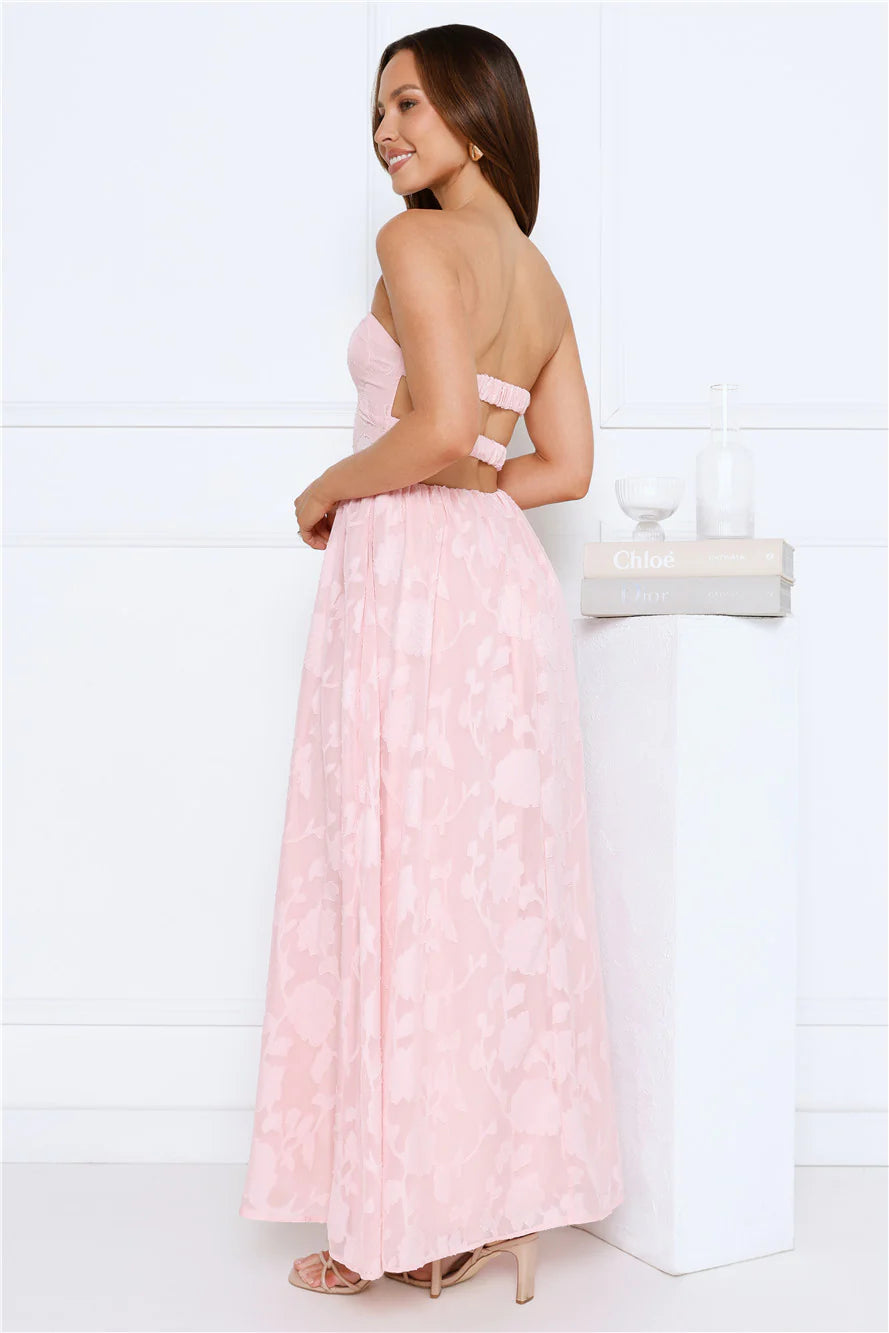 Diva Hour Strapless Maxi Dress Pink