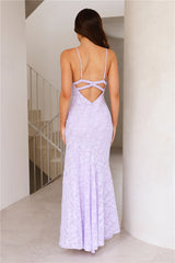 Country Charm Maxi Dress Lilac