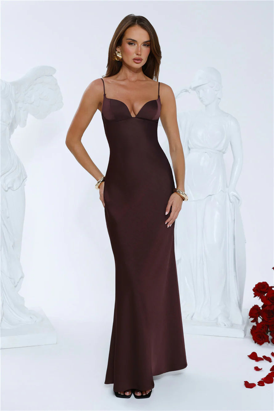 Glow Up Certified Maxi Dress Merlot