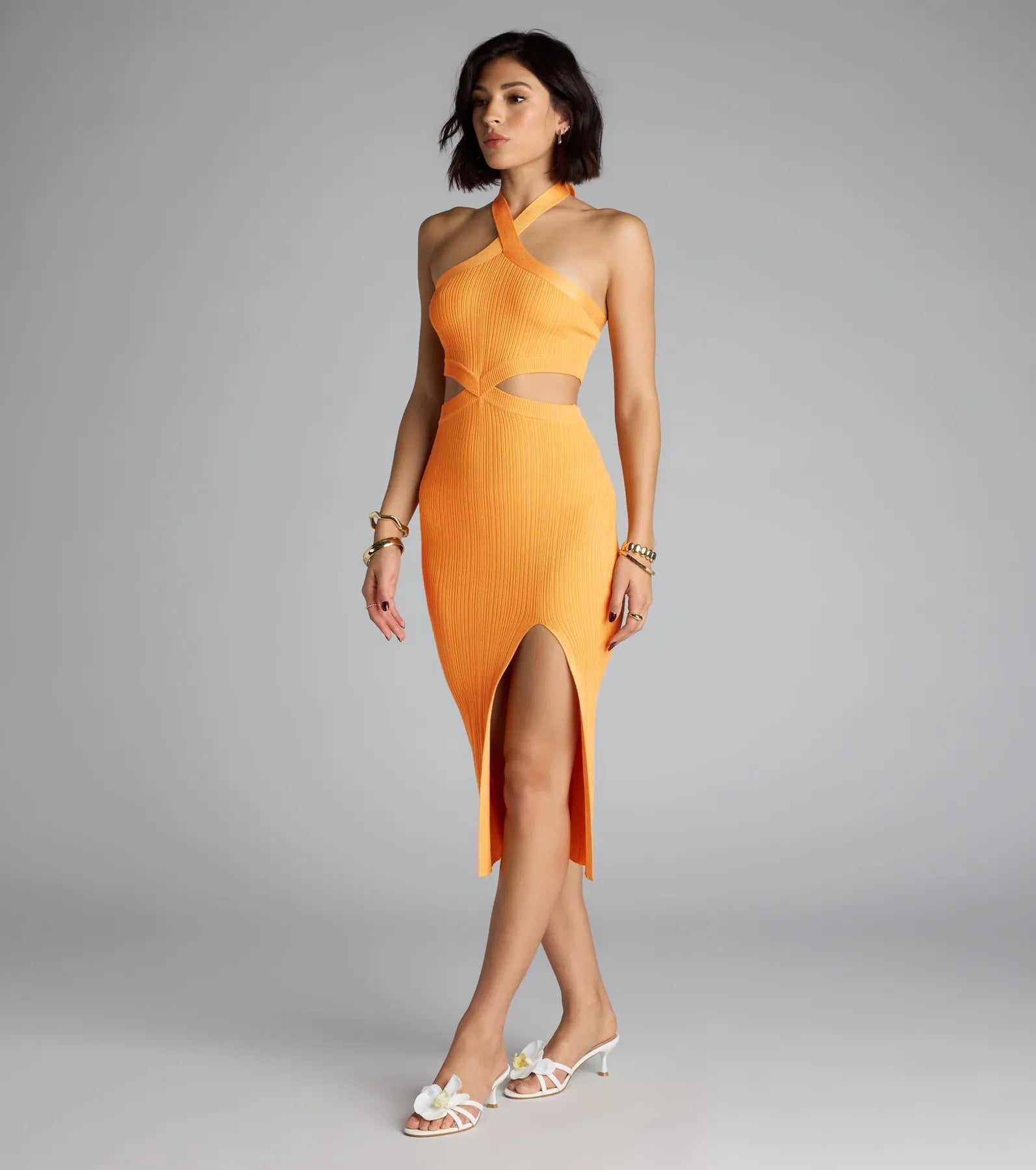 Sunkissed and Snatched Halter Midi Dress