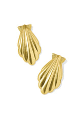 Alexa Vintage Gold Metal Statement Earrings