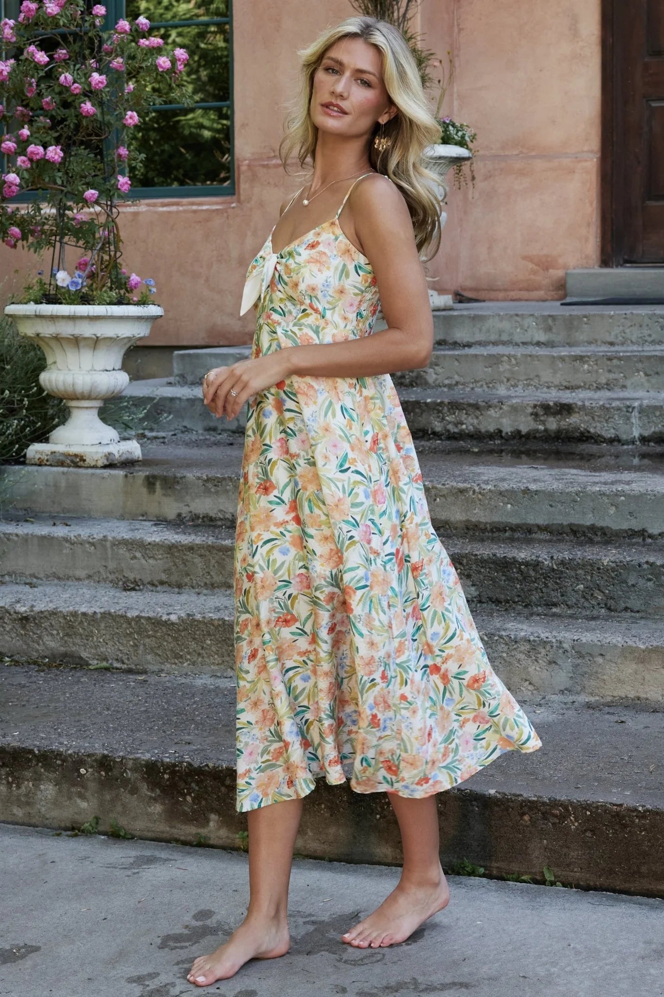 Calista Midi Dress | Multi Floral