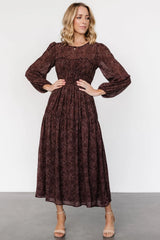 Madelyn Maxi Dress | Brown Floral