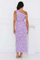 Favourable Off Shoulder Maxi Dress Purple
