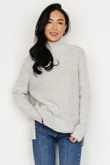 Oaklynn Turtleneck Sweater | Light Gray