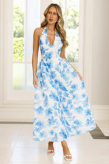 Emilienne Halter Maxi Dress Blue