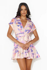 Finding Ways Mini Dress Peach