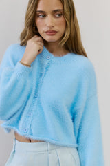 Cloud Nine Fluffy Cardigan Blue
