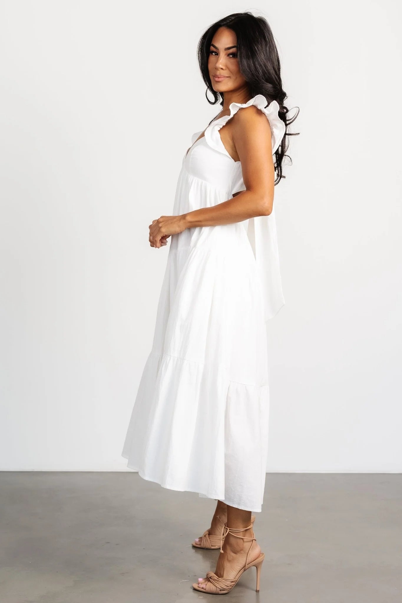 Aria Back Tie Dress | Off White