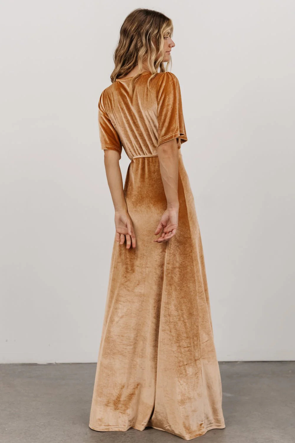 Meghan Velvet Wrap Maxi Dress | Golden Hour