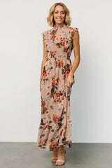 Kearny Ruffle Maxi Dress | Blush + Vintage Floral