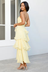 Wedding Adventure Strapless Maxi Dress Yellow