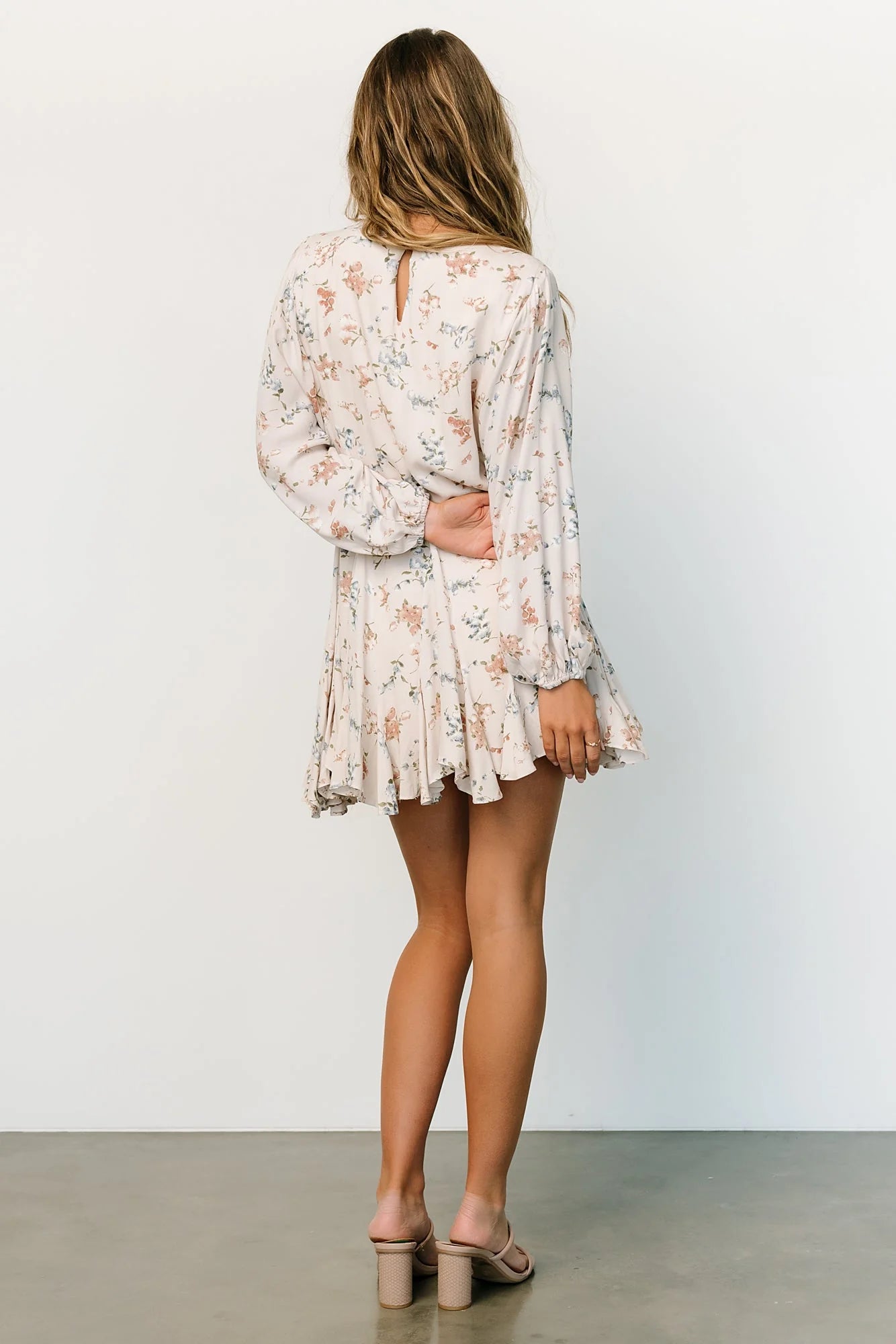 Galia Mini Dress | Beige Floral