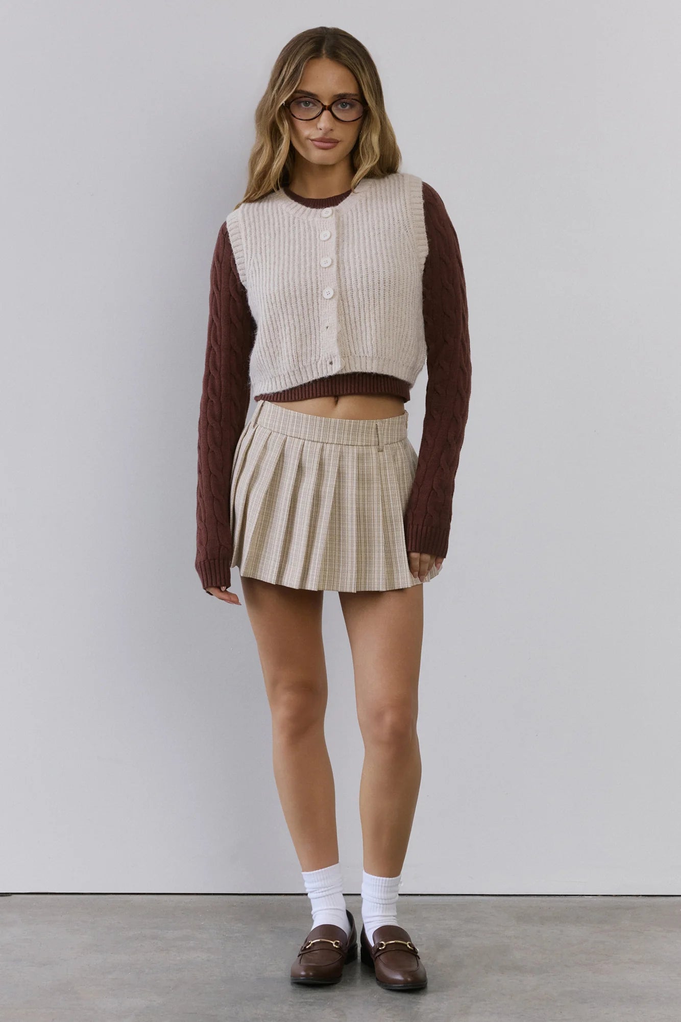 Cosy Cabin Knit Vest Ivory