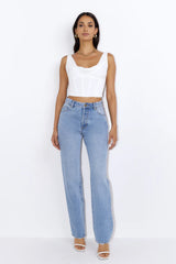 Drinks With You Crop Top White