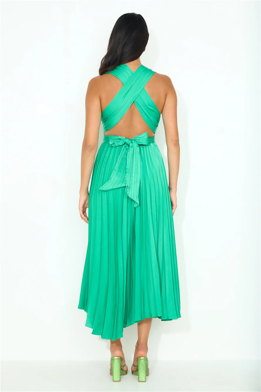 Fabulous 'Fit Midi Dress Green