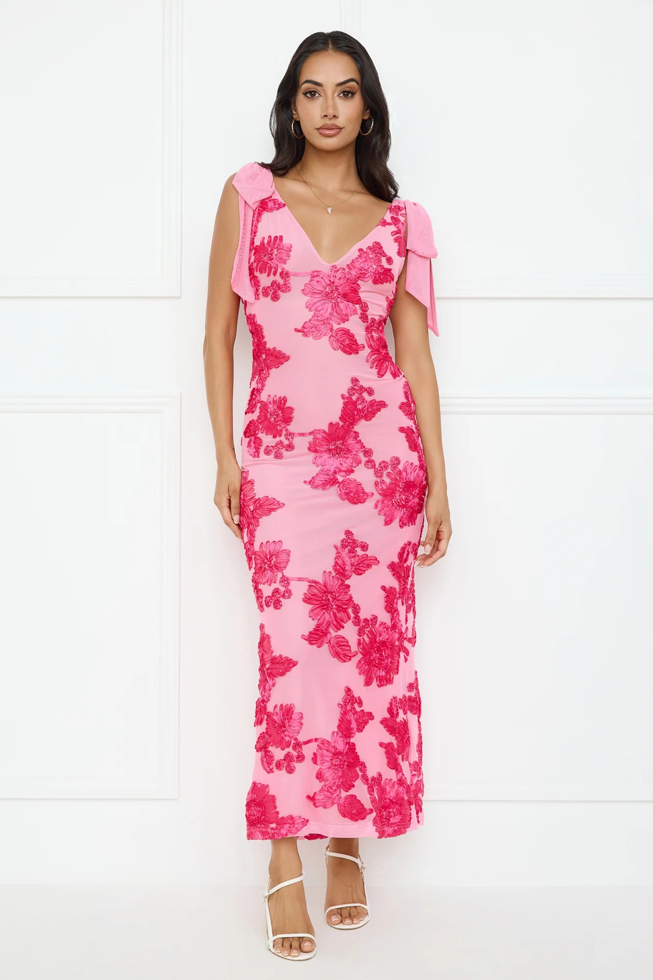 Ambrosia Mesh Maxi Dress Pink