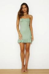 Brunch Party Mini Dress Sage