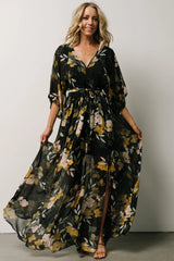 Kia Kimono Maxi Dress | Midnight Floral