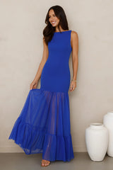 Chic Whispers Maxi Dress Blue