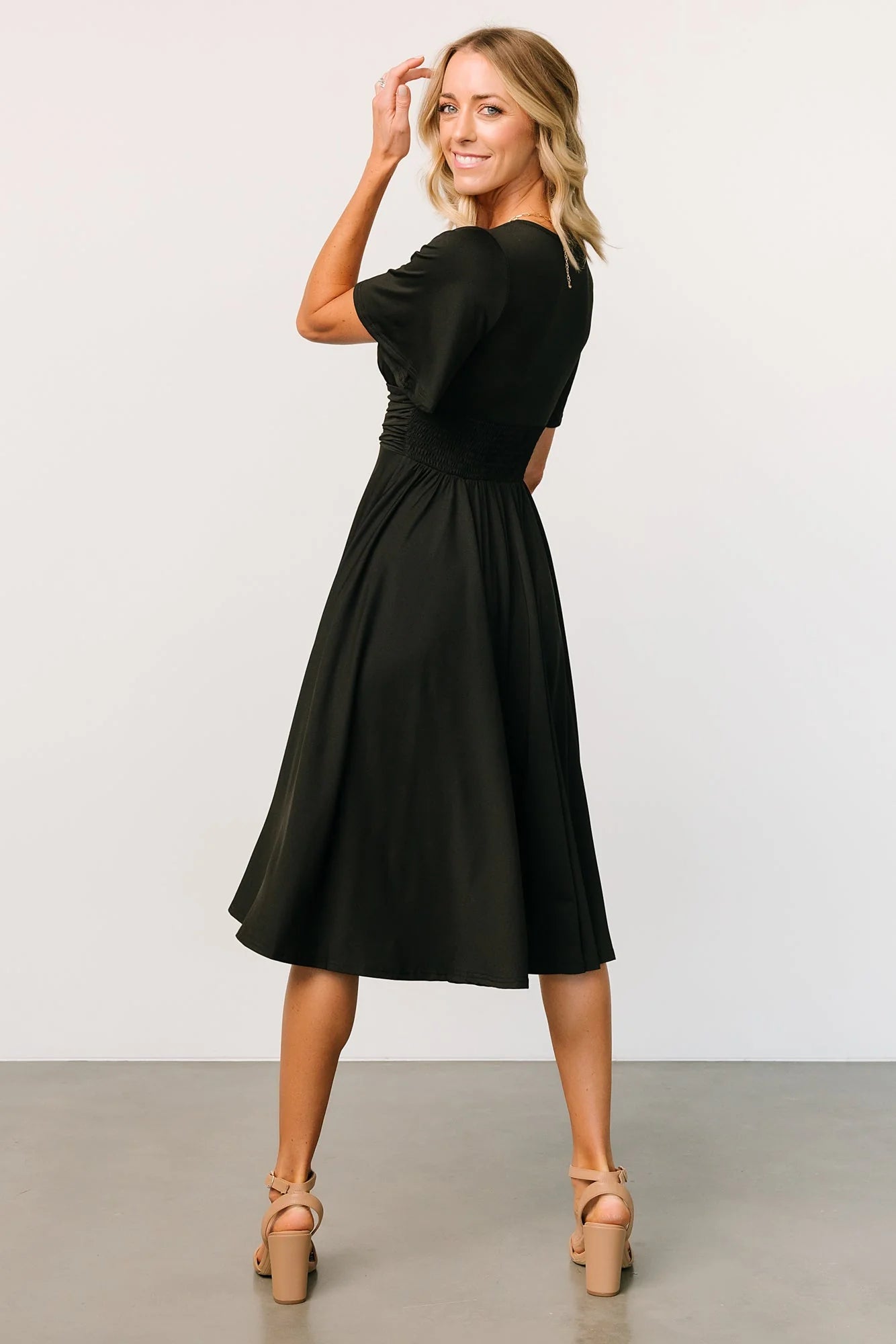 Janette Midi Dress | Black