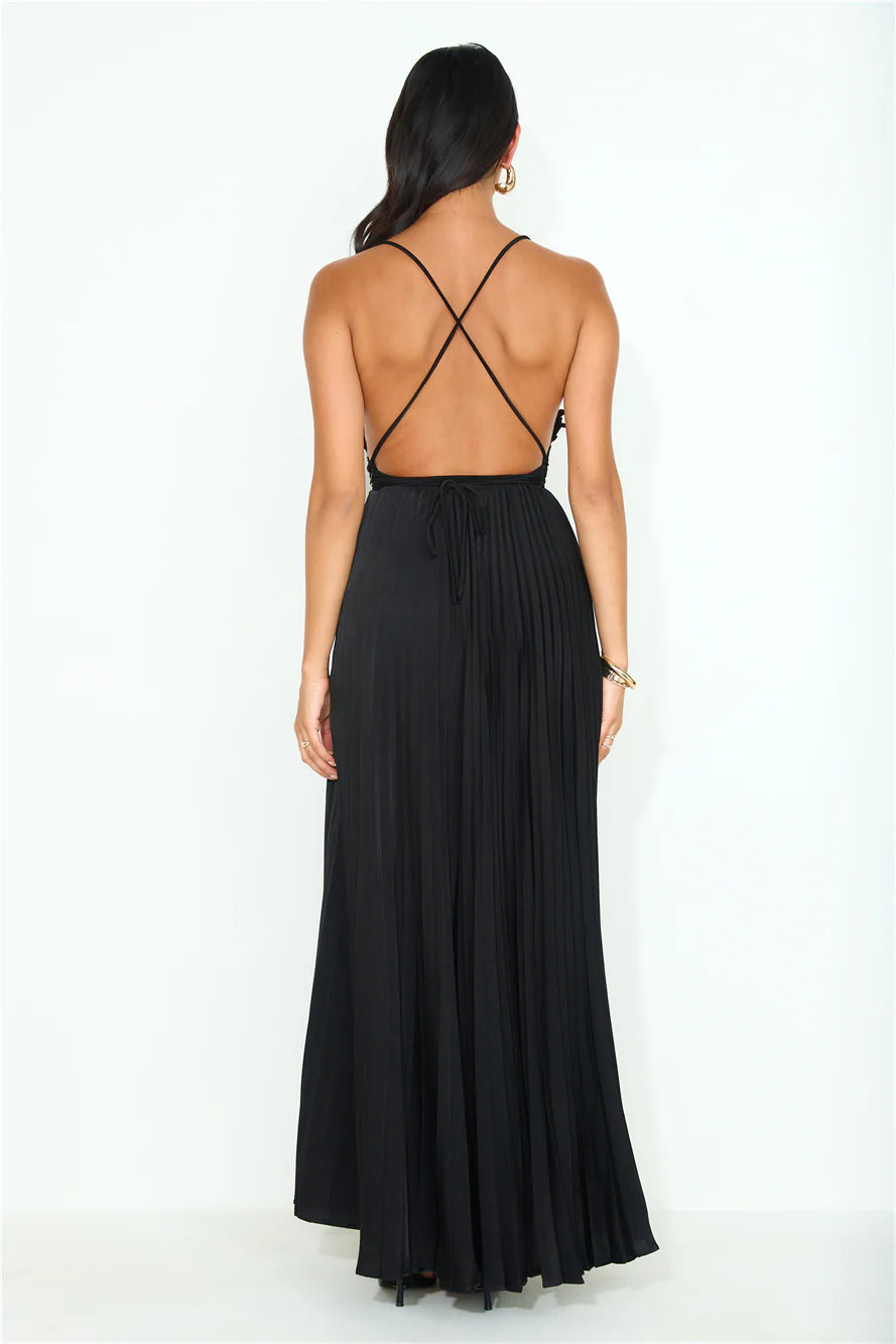 Want And Need Maxi Dress Black